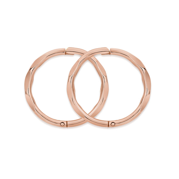 9ct rose gold small faceted gold sleepers