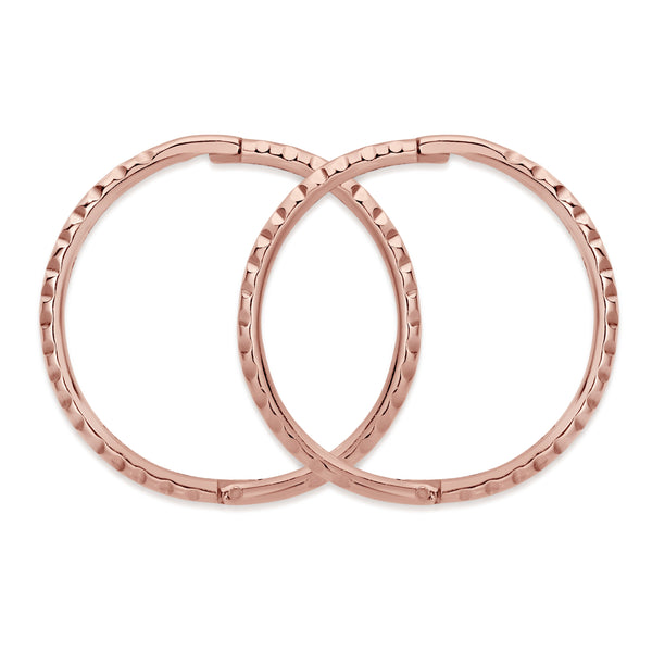 9ct rose gold large twist gold sleepers