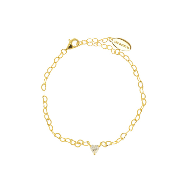 Georgini Sweetheart Heart Chain Bracelet Gold