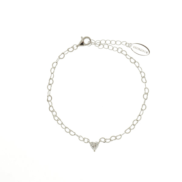 Georgini Sweetheart Heart Chain Bracelet Silver