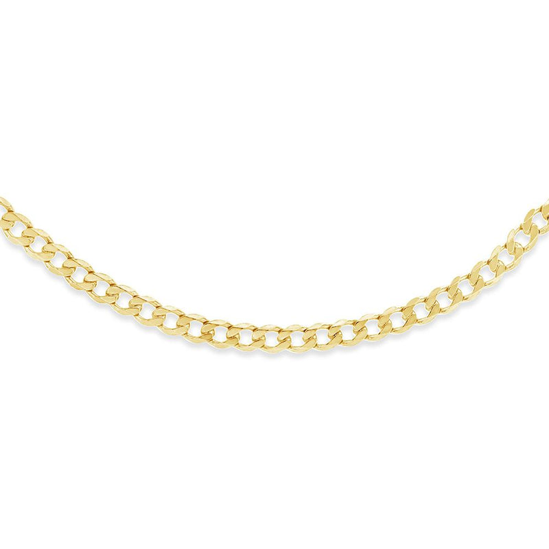 Brilliance Fine Jewelry Yellow Gold Plated Stainless Steel Mens Curb Chain  Necklace, 20