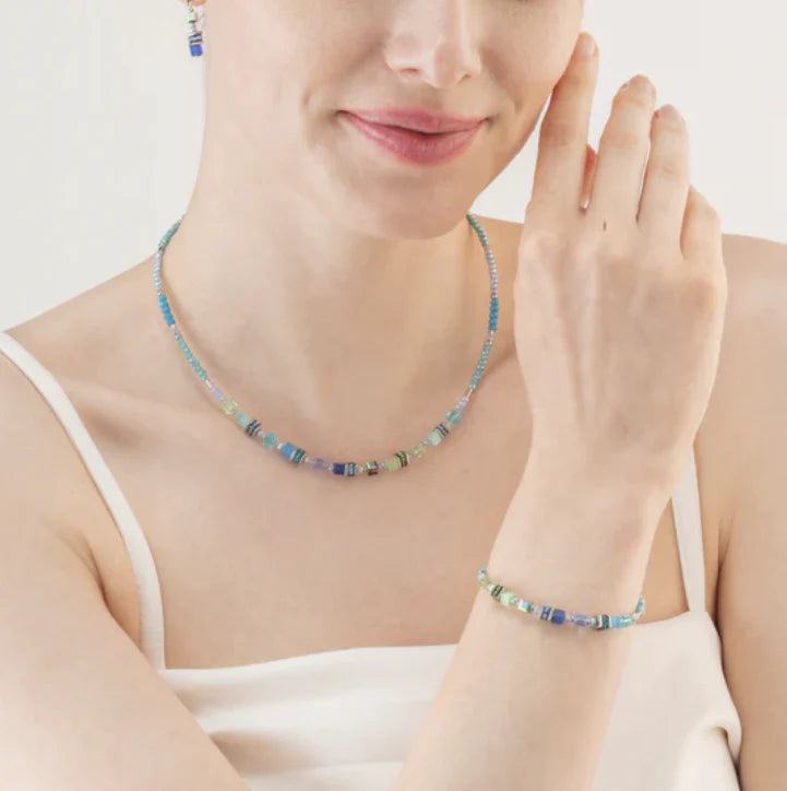 COEUR DE LION - Fine Geocube In Fresh Turquoise & Blue 4562_0705